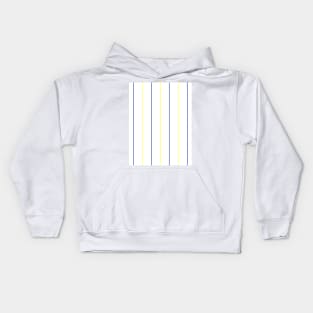 Leeds Retro 1981 Home White Blue & Yellow Pinstripes Kids Hoodie